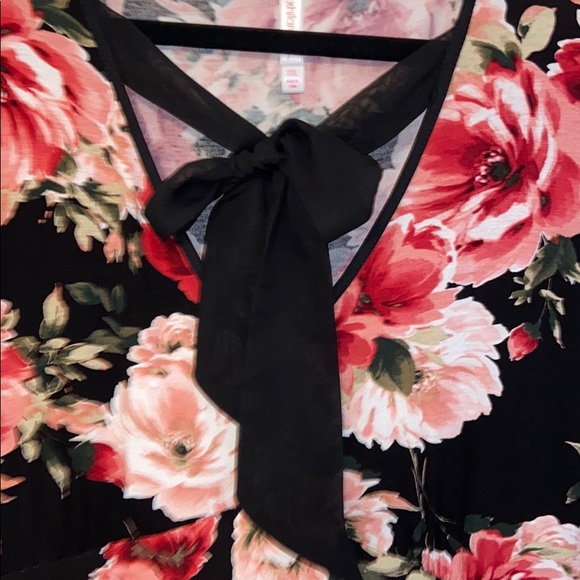 Black Floral Dress - Picture 3 of 5